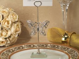 Silver Butterfly place card holder