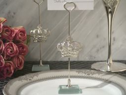 Silver Royal Crown place card holder