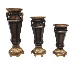 Ellie Collection Three Piece Hurricane Candle Set