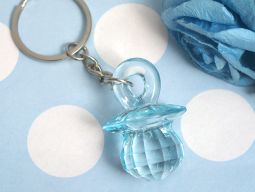 Blue pacifier keychain