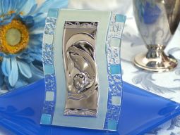 Murano Art Deco Icon with Blue glass accents