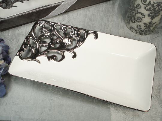 Silver White Collection Rectangular Platter Silver White Collection Rectangular Platter