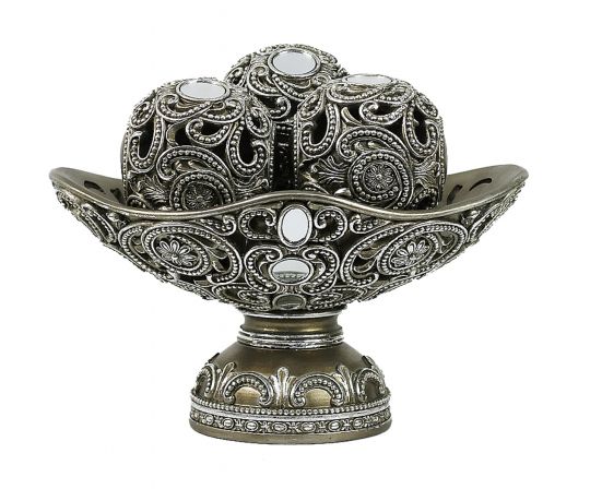 Lorelei Collection Four Piece Bowl With Three Orbs Set Lorelei Collection Four Piece Bowl With Three Orbs Set