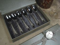 6pc Stainless Demi Spoons "florence" M/s Design