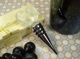 Murano style glass bottle stopper white heart