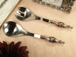 Murano design salad set damask design -  LOW STOCK