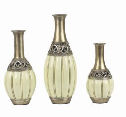 D'Lusso Designs Juliana Collection Three Vase Set